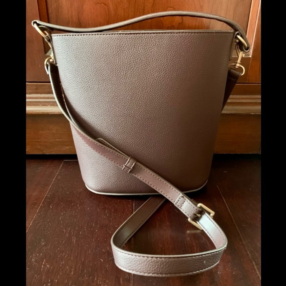 Faux Leather Bucket Bag